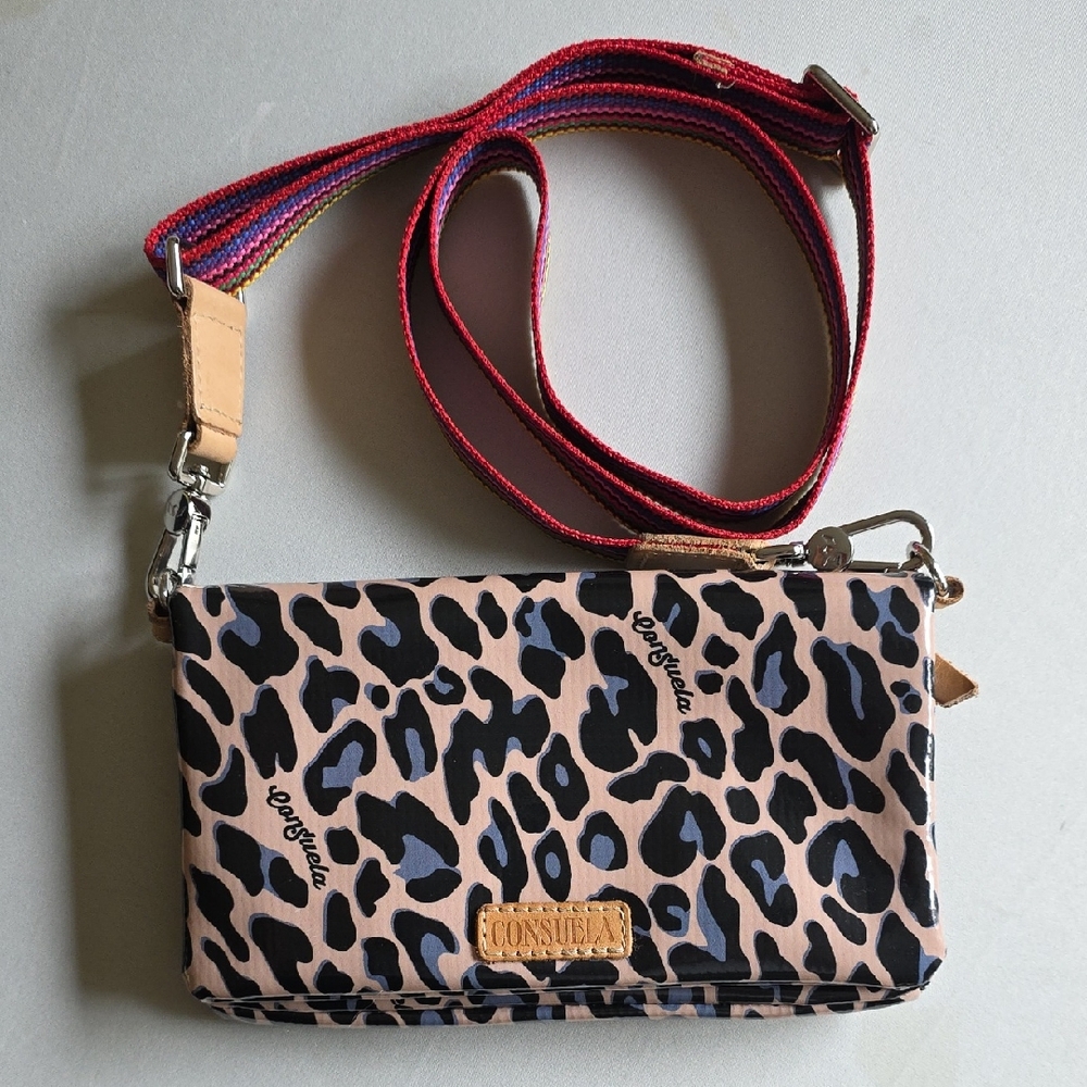 Consuela Tan Black And Grey Crossbody Bag with Adjustable Strap